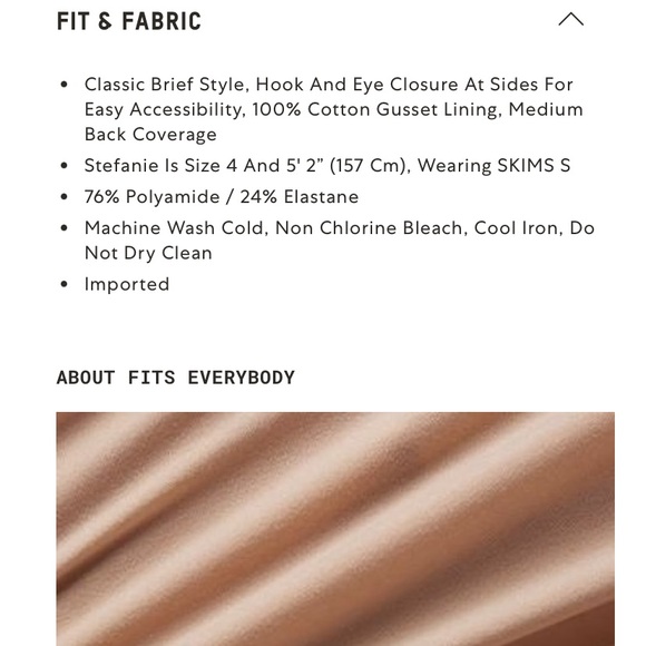 Skims Adaptive Bikini briefs Clay/Nude /Beige Sz Medium NWT - Picture 3 of 11